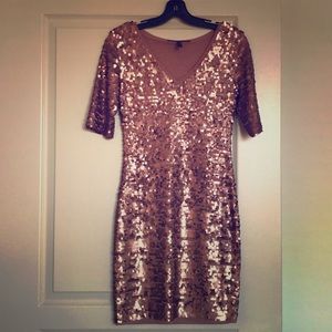 BCBGMAXAZRIA MARTA SEQUINED COCKTAIL DRESS